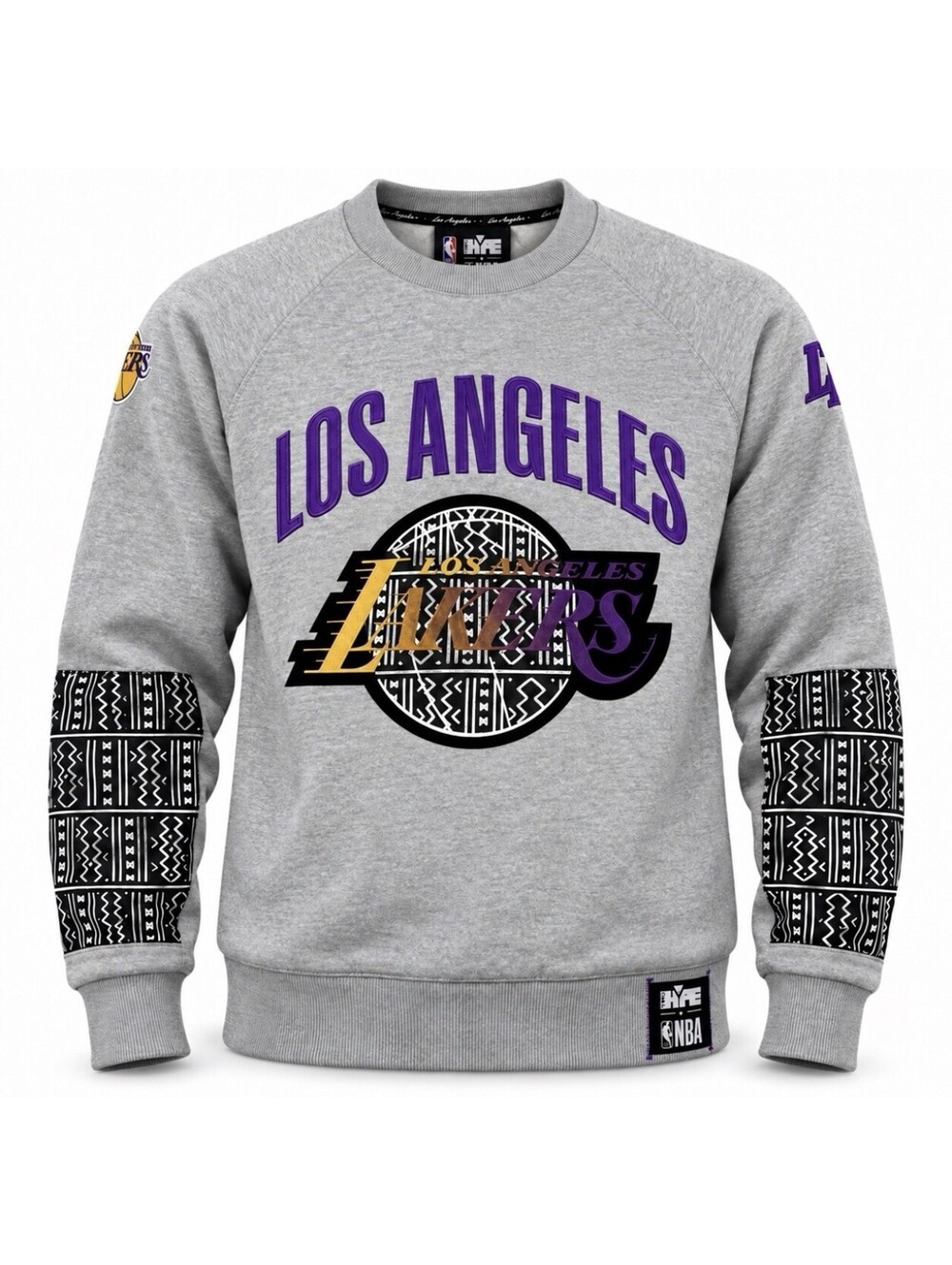 Los Angeles Lakers Pullover Sweatshirt Women's Medium Gray NBA Crew Neck Fleece